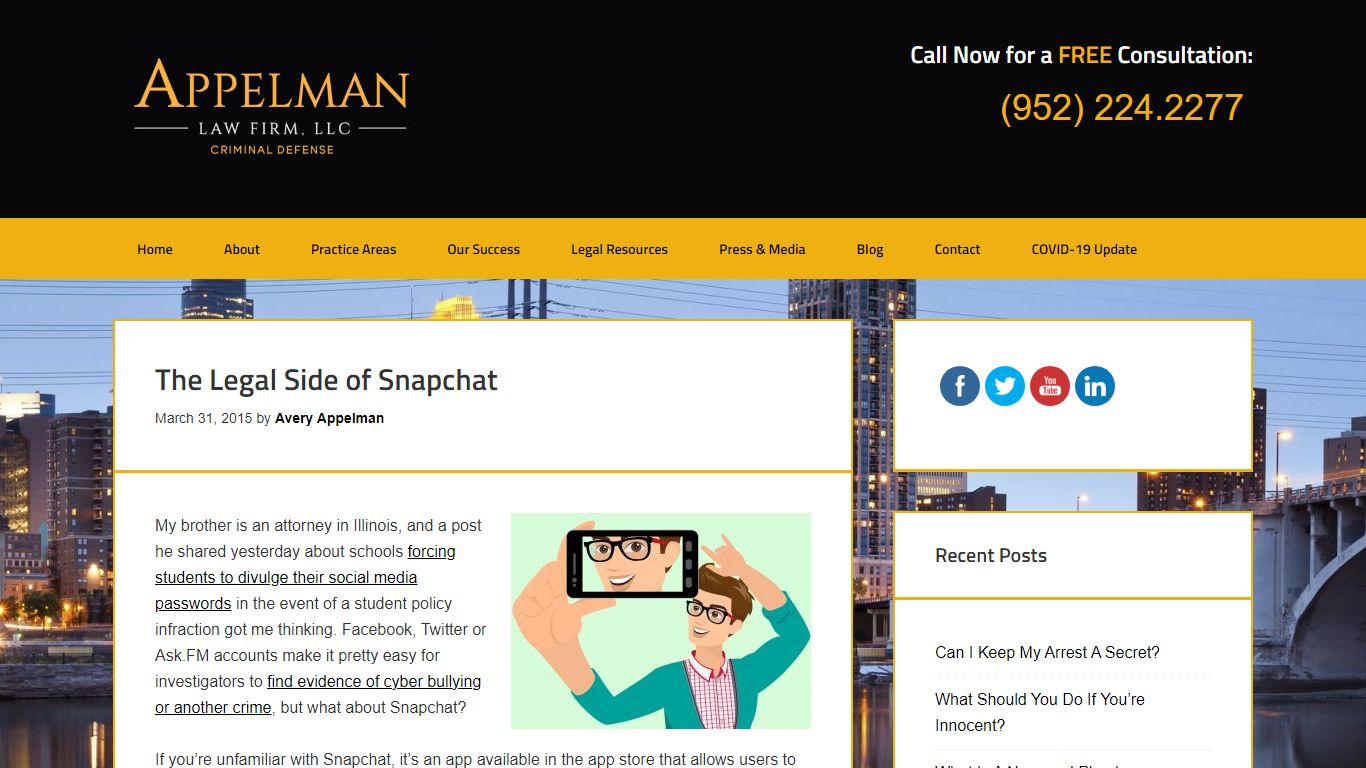 The Legal Side of Snapchat | Appelman Law Firm